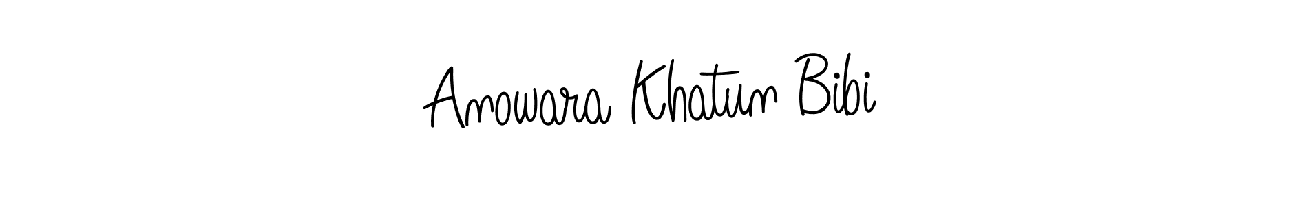 Design your own signature with our free online signature maker. With this signature software, you can create a handwritten (Angelique-Rose-font-FFP) signature for name Anowara Khatun Bibi. Anowara Khatun Bibi signature style 5 images and pictures png
