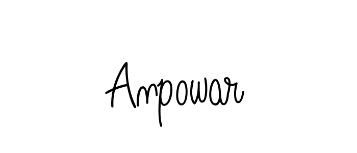 Make a beautiful signature design for name Anpowar. With this signature (Angelique-Rose-font-FFP) style, you can create a handwritten signature for free. Anpowar signature style 5 images and pictures png