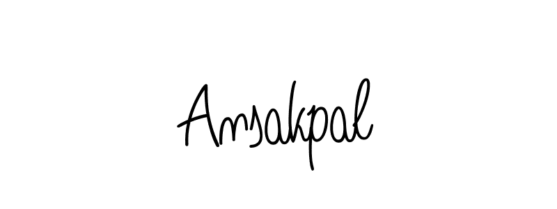 How to make Ansakpal name signature. Use Angelique-Rose-font-FFP style for creating short signs online. This is the latest handwritten sign. Ansakpal signature style 5 images and pictures png