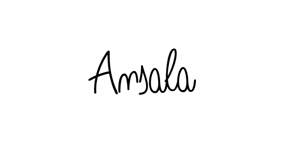 Use a signature maker to create a handwritten signature online. With this signature software, you can design (Angelique-Rose-font-FFP) your own signature for name Ansala. Ansala signature style 5 images and pictures png