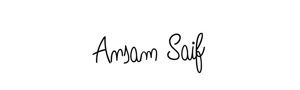 Ansam Saif stylish signature style. Best Handwritten Sign (Angelique-Rose-font-FFP) for my name. Handwritten Signature Collection Ideas for my name Ansam Saif. Ansam Saif signature style 5 images and pictures png