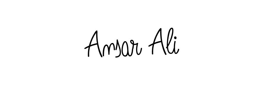 You should practise on your own different ways (Angelique-Rose-font-FFP) to write your name (Ansar Ali) in signature. don't let someone else do it for you. Ansar Ali signature style 5 images and pictures png