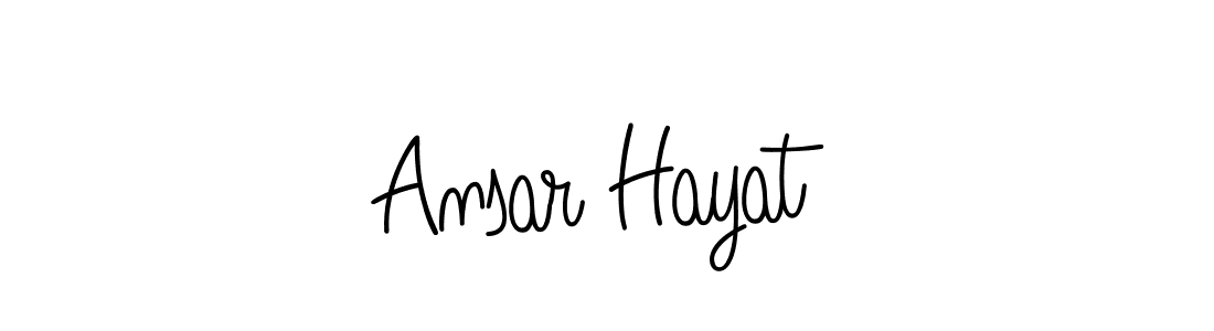 Ansar Hayat stylish signature style. Best Handwritten Sign (Angelique-Rose-font-FFP) for my name. Handwritten Signature Collection Ideas for my name Ansar Hayat. Ansar Hayat signature style 5 images and pictures png