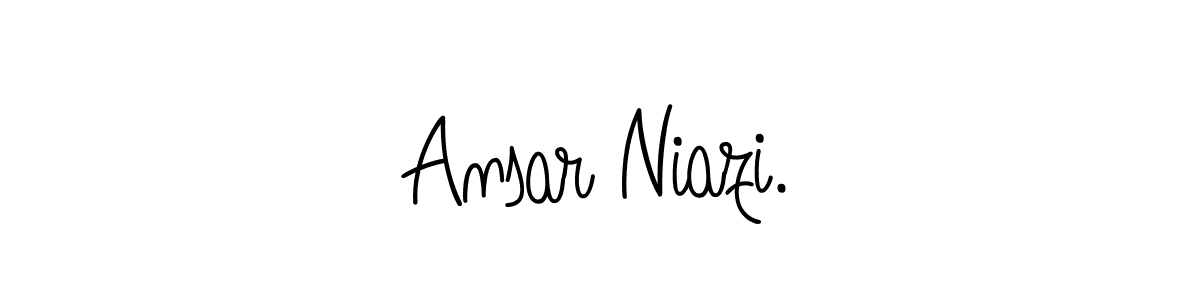 Use a signature maker to create a handwritten signature online. With this signature software, you can design (Angelique-Rose-font-FFP) your own signature for name Ansar Niazi.. Ansar Niazi. signature style 5 images and pictures png