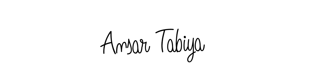 Also You can easily find your signature by using the search form. We will create Ansar Tabiya name handwritten signature images for you free of cost using Angelique-Rose-font-FFP sign style. Ansar Tabiya signature style 5 images and pictures png