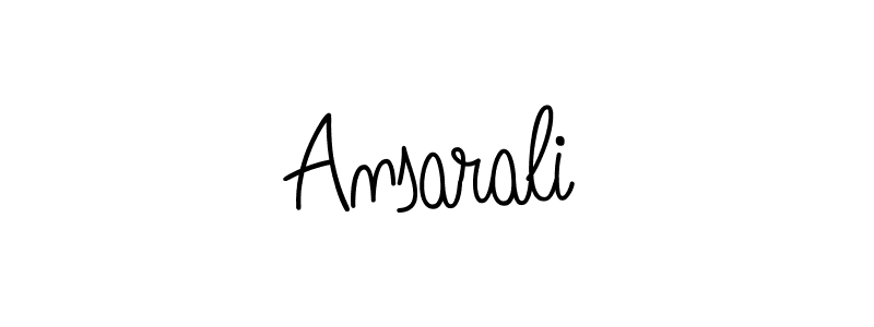 How to make Ansarali name signature. Use Angelique-Rose-font-FFP style for creating short signs online. This is the latest handwritten sign. Ansarali signature style 5 images and pictures png