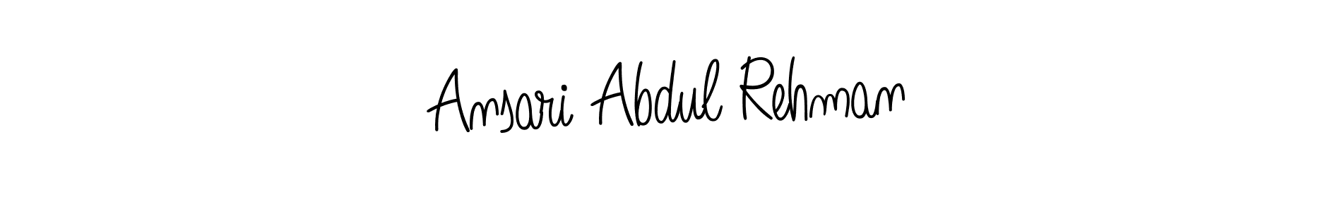 Create a beautiful signature design for name Ansari Abdul Rehman. With this signature (Angelique-Rose-font-FFP) fonts, you can make a handwritten signature for free. Ansari Abdul Rehman signature style 5 images and pictures png