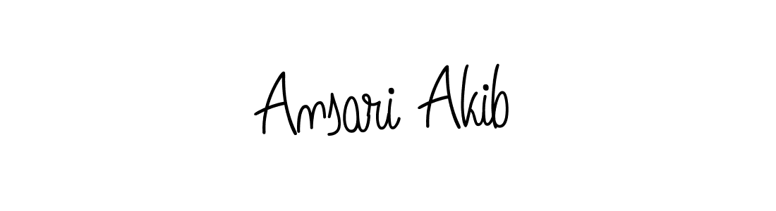 Design your own signature with our free online signature maker. With this signature software, you can create a handwritten (Angelique-Rose-font-FFP) signature for name Ansari Akib. Ansari Akib signature style 5 images and pictures png