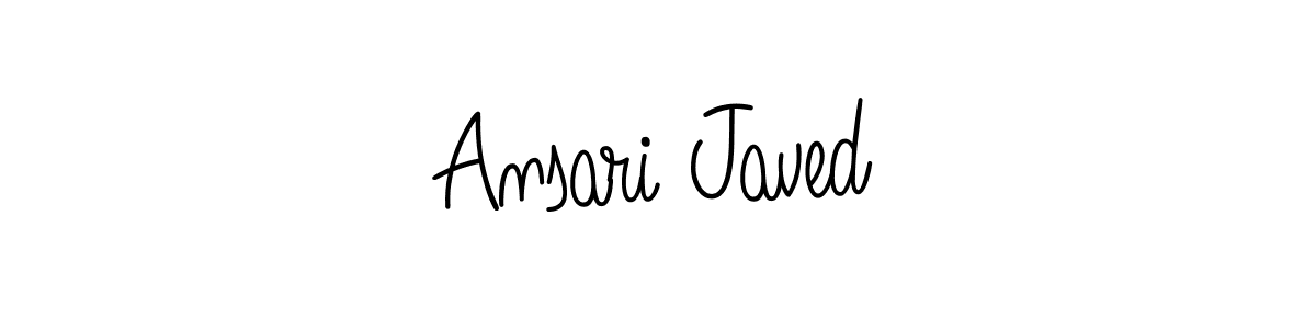How to make Ansari Javed name signature. Use Angelique-Rose-font-FFP style for creating short signs online. This is the latest handwritten sign. Ansari Javed signature style 5 images and pictures png