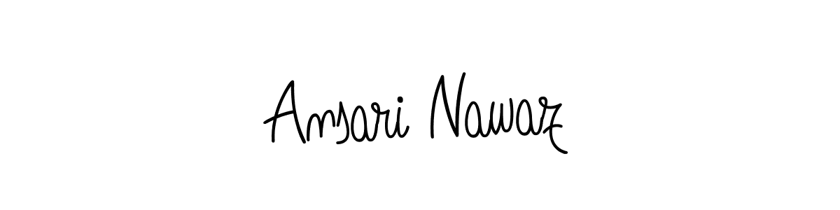 Make a beautiful signature design for name Ansari Nawaz. With this signature (Angelique-Rose-font-FFP) style, you can create a handwritten signature for free. Ansari Nawaz signature style 5 images and pictures png