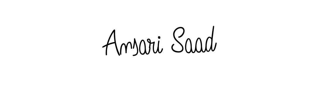 You should practise on your own different ways (Angelique-Rose-font-FFP) to write your name (Ansari Saad) in signature. don't let someone else do it for you. Ansari Saad signature style 5 images and pictures png
