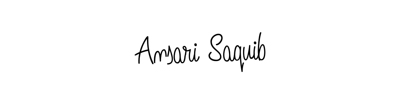 How to make Ansari Saquib signature? Angelique-Rose-font-FFP is a professional autograph style. Create handwritten signature for Ansari Saquib name. Ansari Saquib signature style 5 images and pictures png