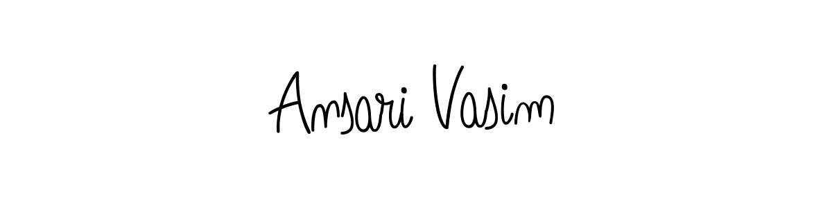 Ansari Vasim stylish signature style. Best Handwritten Sign (Angelique-Rose-font-FFP) for my name. Handwritten Signature Collection Ideas for my name Ansari Vasim. Ansari Vasim signature style 5 images and pictures png