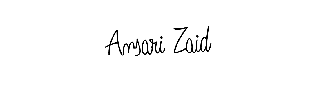 Use a signature maker to create a handwritten signature online. With this signature software, you can design (Angelique-Rose-font-FFP) your own signature for name Ansari Zaid. Ansari Zaid signature style 5 images and pictures png