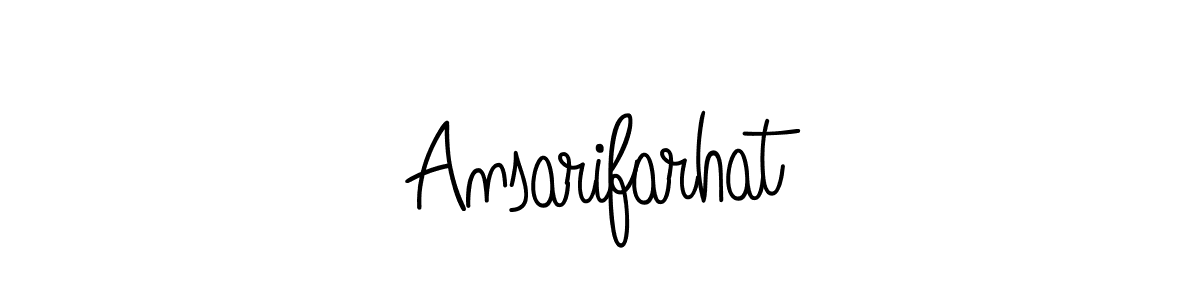 How to make Ansarifarhat name signature. Use Angelique-Rose-font-FFP style for creating short signs online. This is the latest handwritten sign. Ansarifarhat signature style 5 images and pictures png