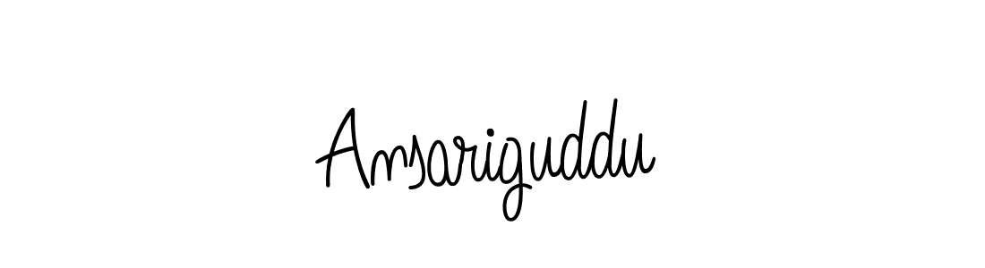 The best way (Angelique-Rose-font-FFP) to make a short signature is to pick only two or three words in your name. The name Ansariguddu include a total of six letters. For converting this name. Ansariguddu signature style 5 images and pictures png