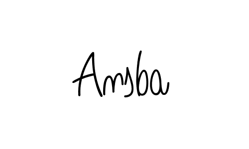 Ansba stylish signature style. Best Handwritten Sign (Angelique-Rose-font-FFP) for my name. Handwritten Signature Collection Ideas for my name Ansba. Ansba signature style 5 images and pictures png