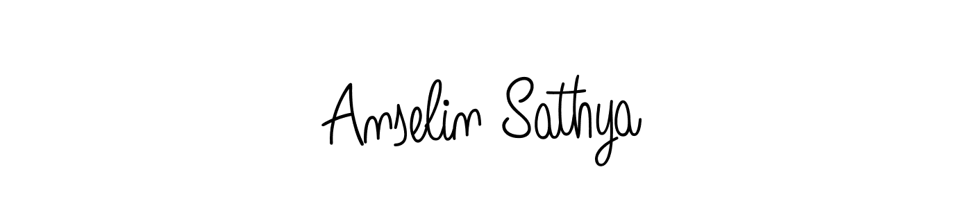 Best and Professional Signature Style for Anselin Sathya. Angelique-Rose-font-FFP Best Signature Style Collection. Anselin Sathya signature style 5 images and pictures png