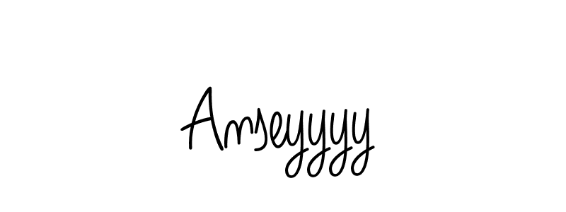 Create a beautiful signature design for name Anseyyyy. With this signature (Angelique-Rose-font-FFP) fonts, you can make a handwritten signature for free. Anseyyyy signature style 5 images and pictures png