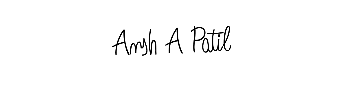 Create a beautiful signature design for name Ansh A Patil. With this signature (Angelique-Rose-font-FFP) fonts, you can make a handwritten signature for free. Ansh A Patil signature style 5 images and pictures png