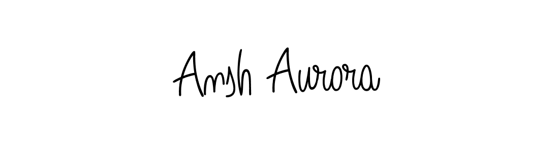 Make a beautiful signature design for name Ansh Aurora. With this signature (Angelique-Rose-font-FFP) style, you can create a handwritten signature for free. Ansh Aurora signature style 5 images and pictures png