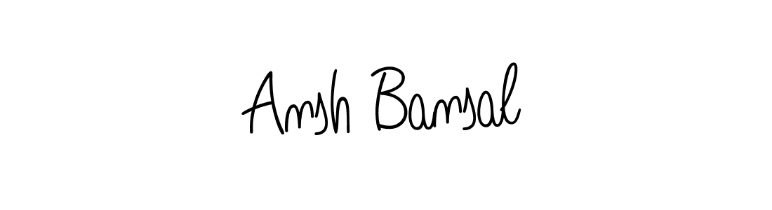 Make a beautiful signature design for name Ansh Bansal. With this signature (Angelique-Rose-font-FFP) style, you can create a handwritten signature for free. Ansh Bansal signature style 5 images and pictures png