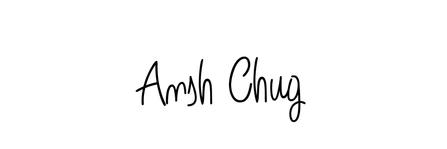 Ansh Chug stylish signature style. Best Handwritten Sign (Angelique-Rose-font-FFP) for my name. Handwritten Signature Collection Ideas for my name Ansh Chug. Ansh Chug signature style 5 images and pictures png