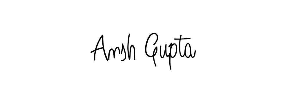 Use a signature maker to create a handwritten signature online. With this signature software, you can design (Angelique-Rose-font-FFP) your own signature for name Ansh Gupta. Ansh Gupta signature style 5 images and pictures png