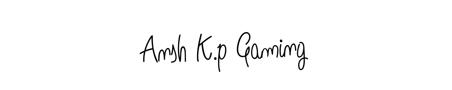 You should practise on your own different ways (Angelique-Rose-font-FFP) to write your name (Ansh K.p Gaming) in signature. don't let someone else do it for you. Ansh K.p Gaming signature style 5 images and pictures png