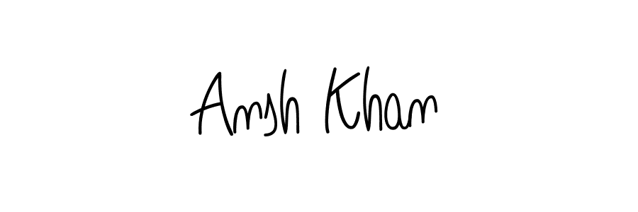 The best way (Angelique-Rose-font-FFP) to make a short signature is to pick only two or three words in your name. The name Ansh Khan include a total of six letters. For converting this name. Ansh Khan signature style 5 images and pictures png