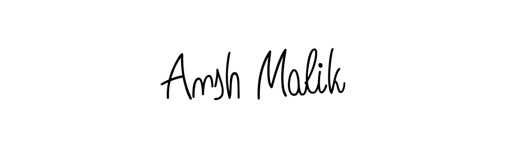 Make a beautiful signature design for name Ansh Malik. With this signature (Angelique-Rose-font-FFP) style, you can create a handwritten signature for free. Ansh Malik signature style 5 images and pictures png