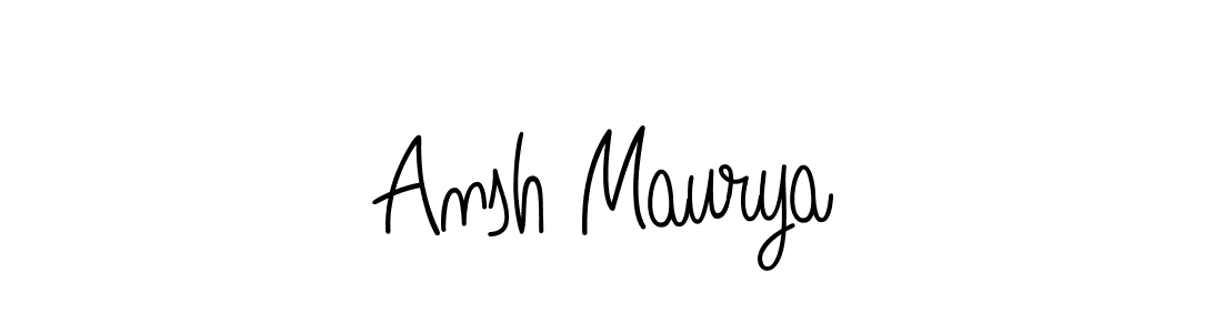 Design your own signature with our free online signature maker. With this signature software, you can create a handwritten (Angelique-Rose-font-FFP) signature for name Ansh Maurya. Ansh Maurya signature style 5 images and pictures png