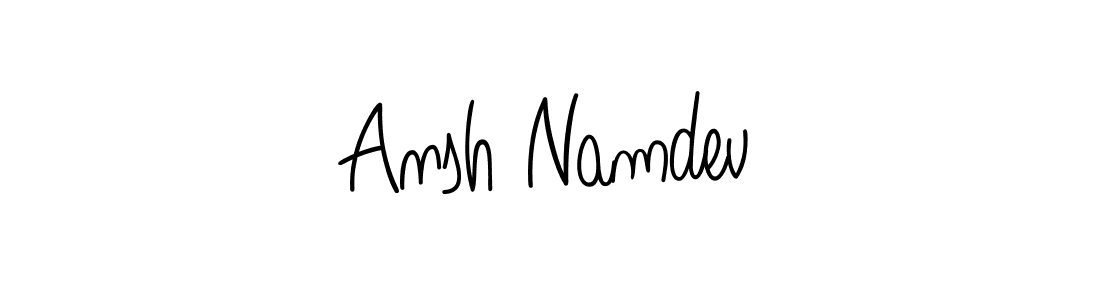 Create a beautiful signature design for name Ansh Namdev. With this signature (Angelique-Rose-font-FFP) fonts, you can make a handwritten signature for free. Ansh Namdev signature style 5 images and pictures png