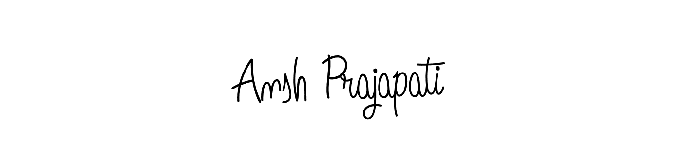 Use a signature maker to create a handwritten signature online. With this signature software, you can design (Angelique-Rose-font-FFP) your own signature for name Ansh Prajapati. Ansh Prajapati signature style 5 images and pictures png