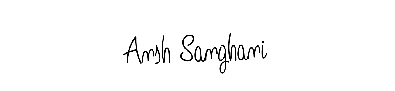 Design your own signature with our free online signature maker. With this signature software, you can create a handwritten (Angelique-Rose-font-FFP) signature for name Ansh Sanghani. Ansh Sanghani signature style 5 images and pictures png