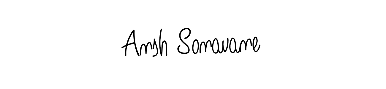 Create a beautiful signature design for name Ansh Sonavane. With this signature (Angelique-Rose-font-FFP) fonts, you can make a handwritten signature for free. Ansh Sonavane signature style 5 images and pictures png