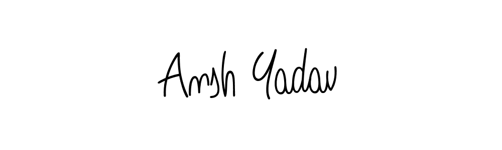 You should practise on your own different ways (Angelique-Rose-font-FFP) to write your name (Ansh Yadav) in signature. don't let someone else do it for you. Ansh Yadav signature style 5 images and pictures png