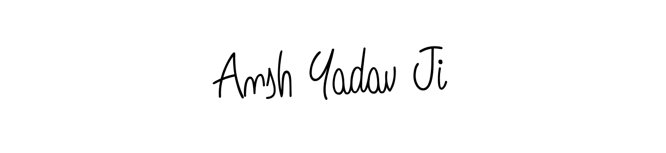 Design your own signature with our free online signature maker. With this signature software, you can create a handwritten (Angelique-Rose-font-FFP) signature for name Ansh Yadav Ji. Ansh Yadav Ji signature style 5 images and pictures png