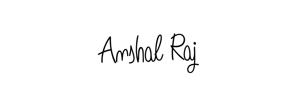 Make a beautiful signature design for name Anshal Raj. With this signature (Angelique-Rose-font-FFP) style, you can create a handwritten signature for free. Anshal Raj signature style 5 images and pictures png