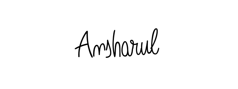 Design your own signature with our free online signature maker. With this signature software, you can create a handwritten (Angelique-Rose-font-FFP) signature for name Ansharul. Ansharul signature style 5 images and pictures png