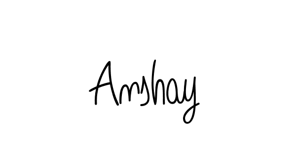 Design your own signature with our free online signature maker. With this signature software, you can create a handwritten (Angelique-Rose-font-FFP) signature for name Anshay. Anshay signature style 5 images and pictures png