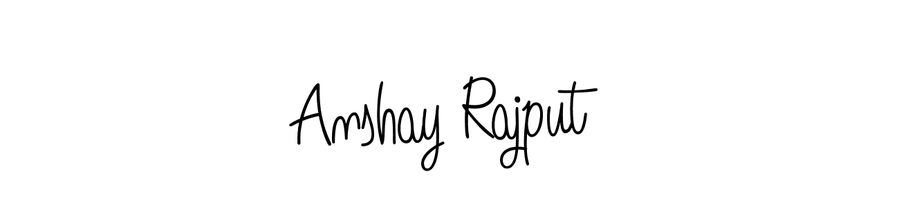 You should practise on your own different ways (Angelique-Rose-font-FFP) to write your name (Anshay Rajput) in signature. don't let someone else do it for you. Anshay Rajput signature style 5 images and pictures png