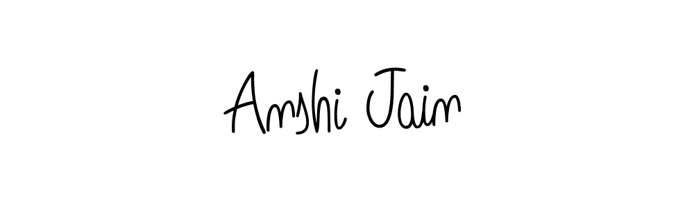 How to make Anshi Jain name signature. Use Angelique-Rose-font-FFP style for creating short signs online. This is the latest handwritten sign. Anshi Jain signature style 5 images and pictures png