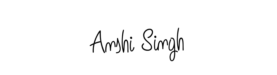Make a beautiful signature design for name Anshi Singh. With this signature (Angelique-Rose-font-FFP) style, you can create a handwritten signature for free. Anshi Singh signature style 5 images and pictures png