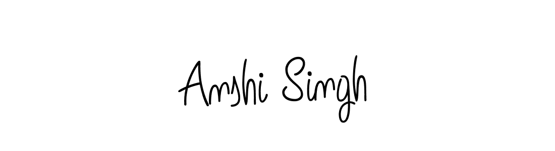 Make a beautiful signature design for name Anshi Singh. With this signature (Angelique-Rose-font-FFP) style, you can create a handwritten signature for free. Anshi Singh signature style 5 images and pictures png