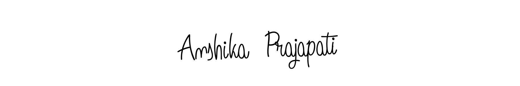 Create a beautiful signature design for name Anshika  Prajapati. With this signature (Angelique-Rose-font-FFP) fonts, you can make a handwritten signature for free. Anshika  Prajapati signature style 5 images and pictures png