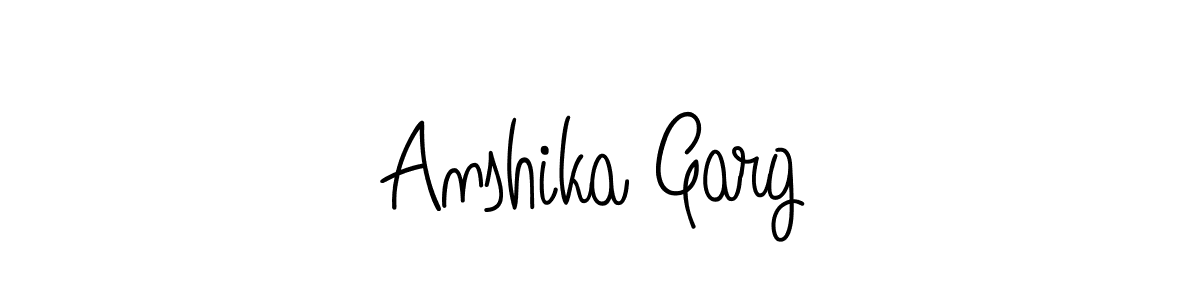 The best way (Angelique-Rose-font-FFP) to make a short signature is to pick only two or three words in your name. The name Anshika Garg include a total of six letters. For converting this name. Anshika Garg signature style 5 images and pictures png