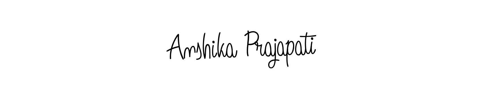 How to make Anshika Prajapati name signature. Use Angelique-Rose-font-FFP style for creating short signs online. This is the latest handwritten sign. Anshika Prajapati signature style 5 images and pictures png