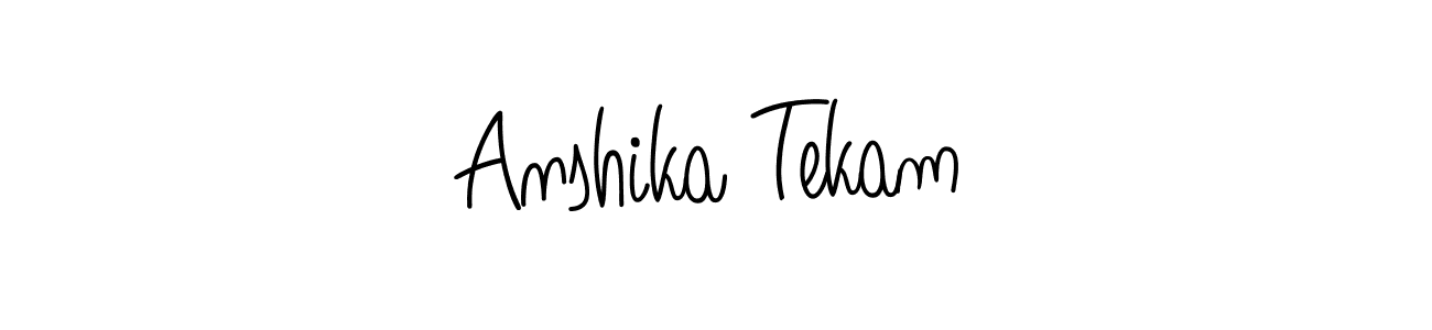Create a beautiful signature design for name Anshika Tekam. With this signature (Angelique-Rose-font-FFP) fonts, you can make a handwritten signature for free. Anshika Tekam signature style 5 images and pictures png