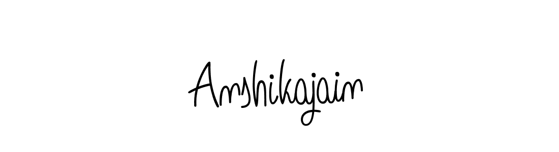 Use a signature maker to create a handwritten signature online. With this signature software, you can design (Angelique-Rose-font-FFP) your own signature for name Anshikajain. Anshikajain signature style 5 images and pictures png